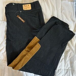 NWT Tailored Sportsman Denim Blue Trophy Hunter Low Rise Breeches Size 36R